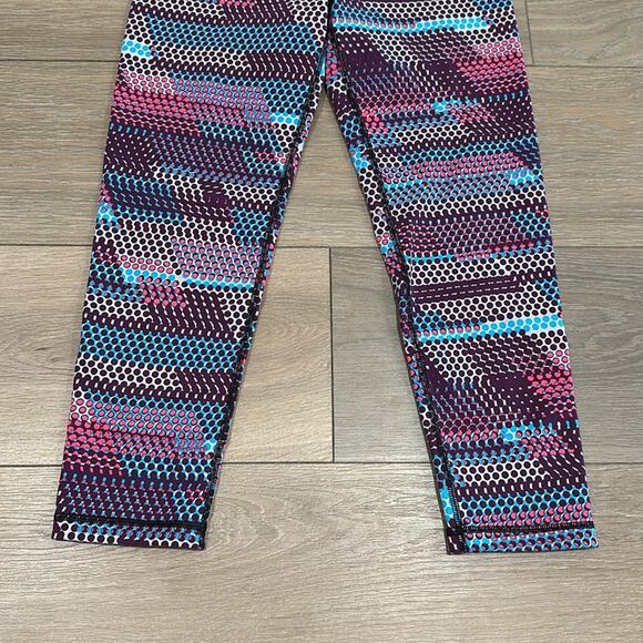 VICTORIA SPORT‎ Purple Pink Blue Abstract Knockout Active Yoga Workout Capri XS - Picture 5 of 8
